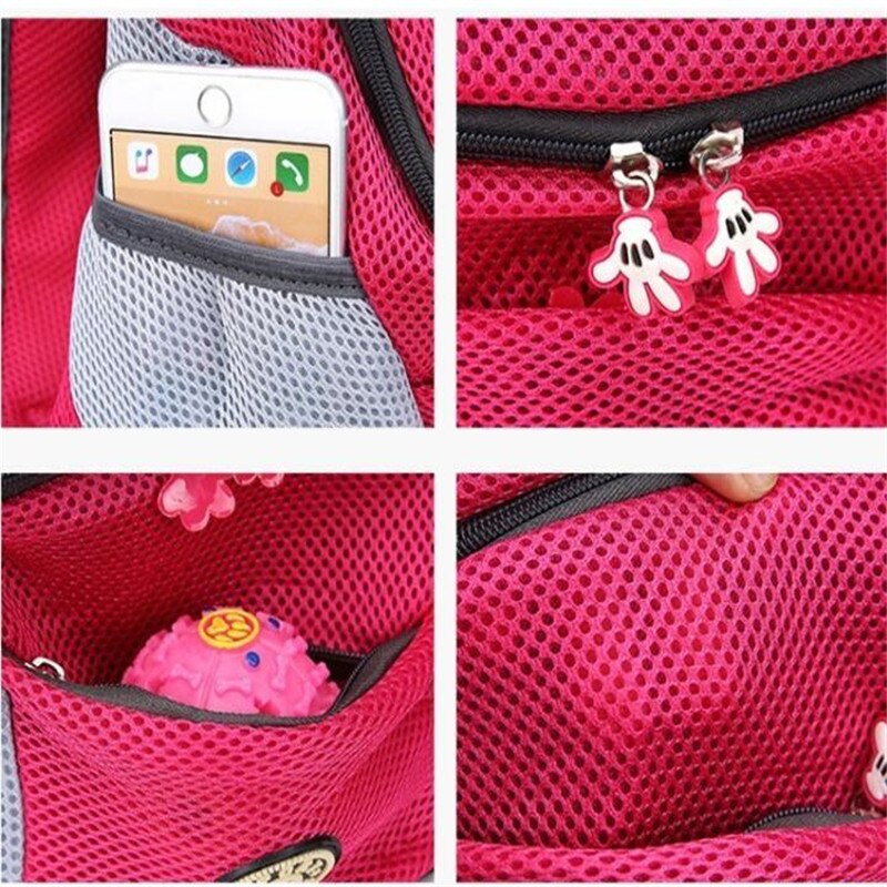 Comfortabele Kleine Hond Rugzak Reizen Ademend Mesh Puppy Hond Draagtas Duurzaam Gewatteerde Schouder Pet Cat Carrier