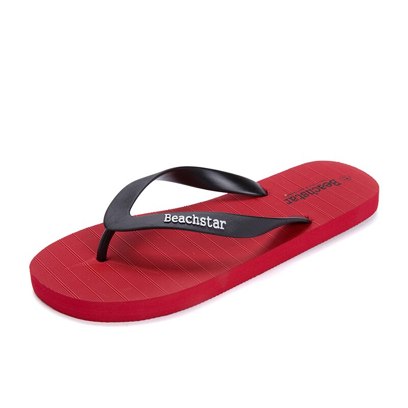 Sommer tøfler menn sko flip flops slippers mann street beach slippers casual mannlige vannsko sandalia masculina: Rød / 8