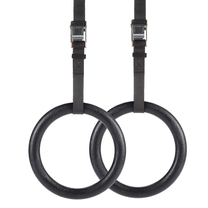 Gymnastic Rings Pull-Up Fitness Gym Rings with Adjustable Straps for Strength Training Workout