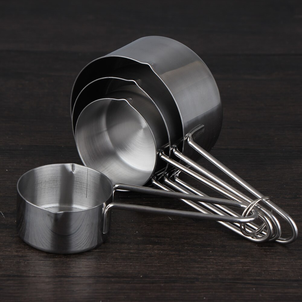 Kitchen Measuring Tools 304 Stainless Steel Large Condiment Measuring Spoon Cup 4pc/set