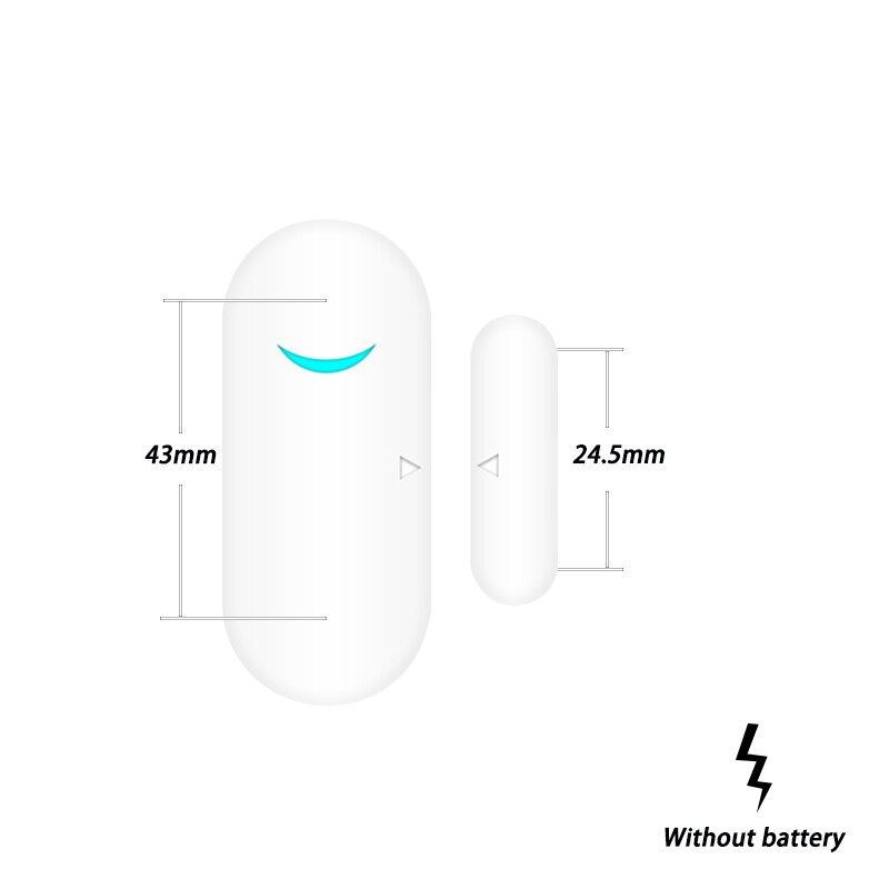 5PCS RF Sensor 433Mhz Door Window Alarm Sensor Wireless Automation Anti-Theft Alarm For Smart Home Security Alarm System