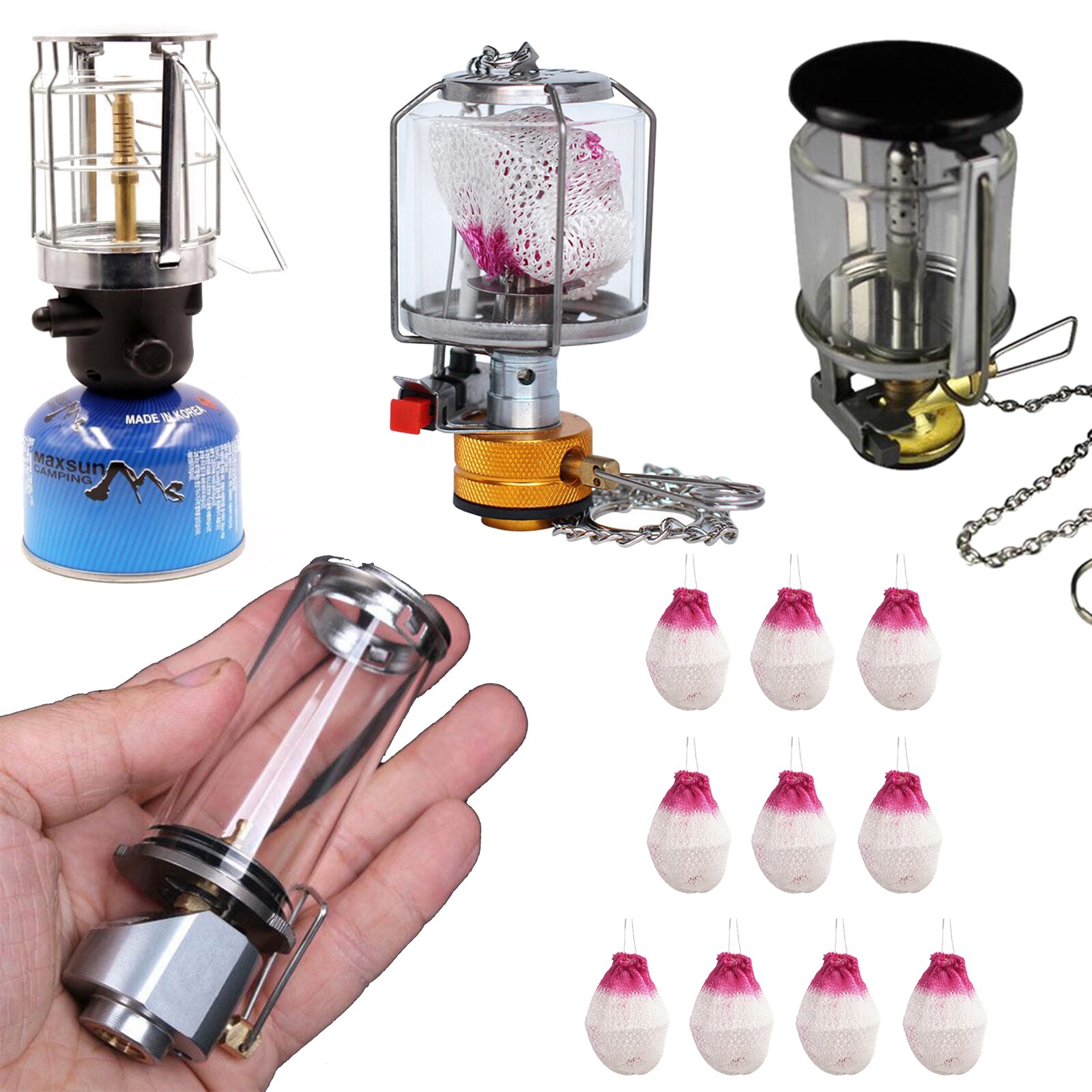 Portátil lâmpada ao ar livre mini caminhadas lanterna de gás acampamento piquenique ao ar livre mantle butano luz da lâmpada do gás