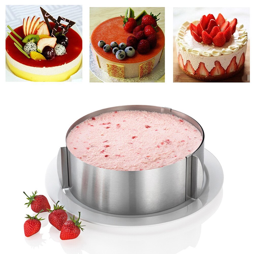 6-10Cm Verstelbare Rvs Mousse Ring Cakevorm Pastry Decoratie 4 Inch Cake Tool Kleine Ronde