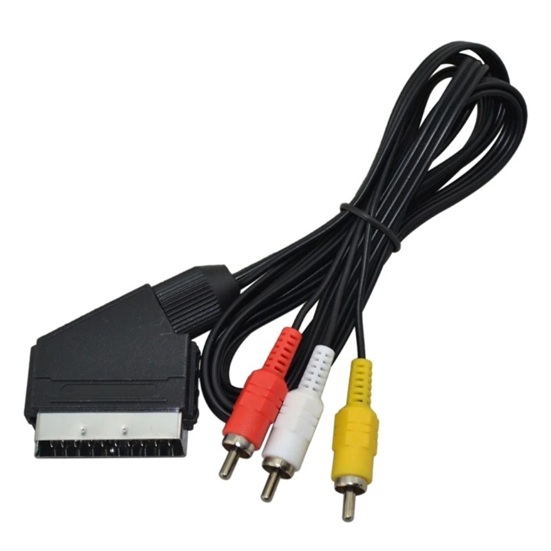 1.8m AV SCART Audio Video Cable TV Lead for NES FOR NES RGB SCART CABLE Plug Brand RCA Video Cable for NES for FC
