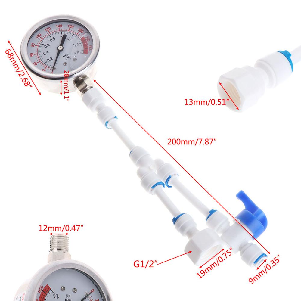 With oil Anti-vibration water purifier pressure gauge Test meter to measure water pipes RANG:0-1.6MPA tool