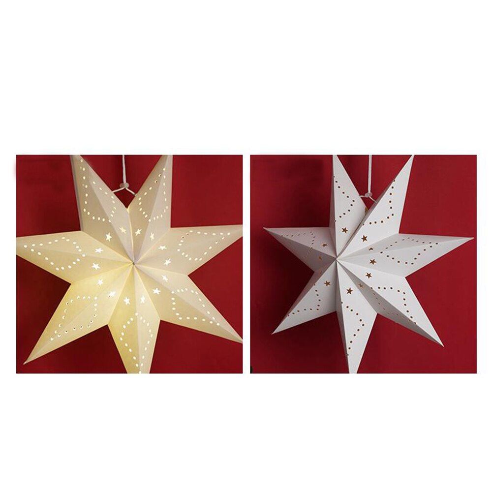 FAROL DE PAPEL hueco, estrellas en forma de pantalla, decoración de Festival para , cumpleaños, ventana, pantalla de lámpara de estrella de papel