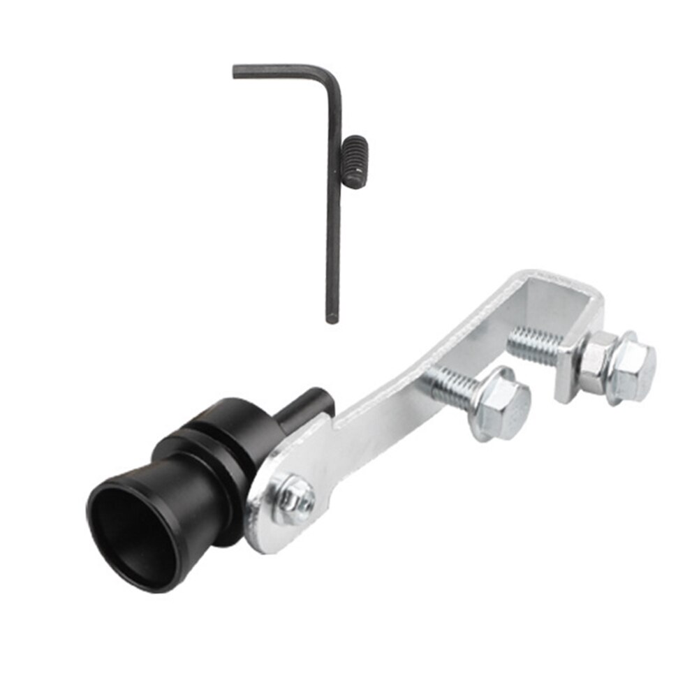 Aluminum Decor Tool Easy Install Muffler Car Accessories Sound Oversized Practical Exhaust Pipe Roar Maker: Black L
