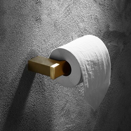 Senlesen Gold pinsel Badezimmer zubehör einstellen Gold Durcheinander Haken Handtuch Schiene Gestell Bar Regal Papier Halfter Zahnbürste Halfter Schlecht: Papier Halter