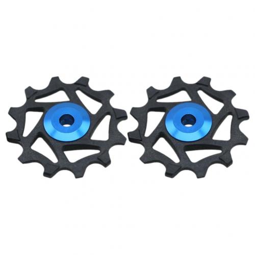 Polia e guia de desviador traseiro de bicicleta, 2 peças 12t para sram xx1 x01 shimano xtr, polia e guia de desviador traseiro: Blue