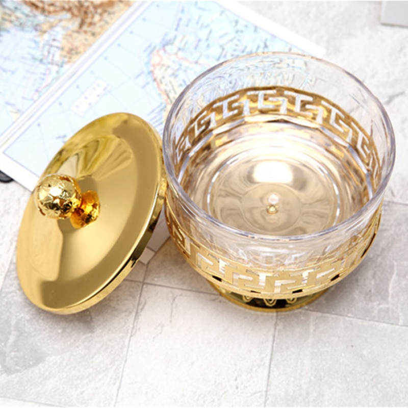 Unieke Europese Stijl Gold Finish Metal & Acryl Zout/Suiker/Thee/Koffie Potten, Servies, Servies