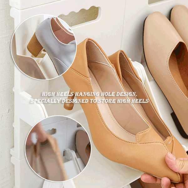 Kunststoff Vertikale Stapelbar Schuhe Gestell platzsparende Lagerung Stehen Regal Organizer Einfache schuh schrank zu hause Schuh lagerung Gestell