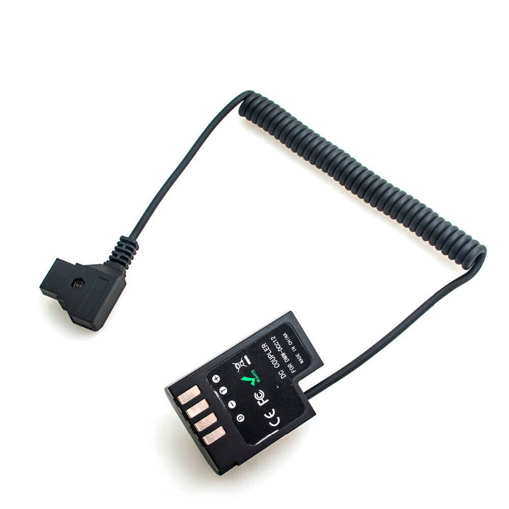 D-Tap to DCC12 Dummy Battery DC Coupler Power Cable Adapter for Panasonic DMC GH3 GH4 GH5 & Anton Bauer V Mount DMW-DCC12