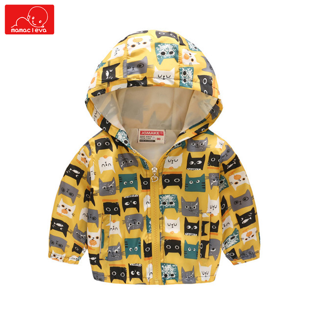 Lente herfst kids Dinosaur windjack voor jongens meisjes leuke bovenkleding kinderen hooded jassen kind overjas