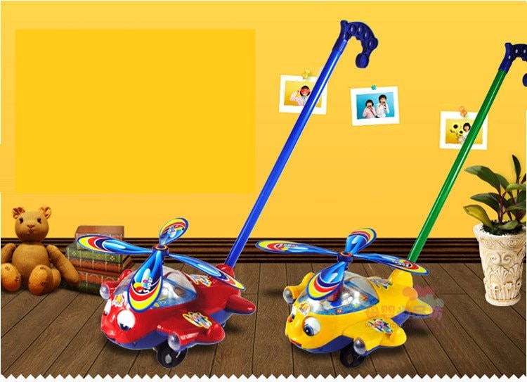 Baby toddler klapvogn skub fly børns legetøj musik med klokke single stick tunge dukke baby walker med hjul til barn: Default Title