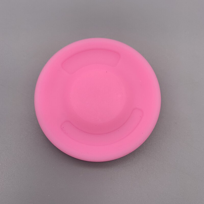 mini flying disk frisb silicone disc game parent-child interactive sports outdoor sports flying saucer fingertip toy: 1PC-Pink