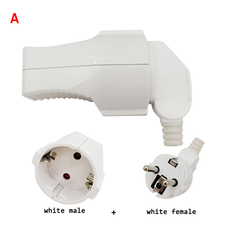 16A 250V ue allemagne prise universelle adaptateur secteur prise mâle femelle prise électrique voyage maison amovible prise d'alimentation: Set A