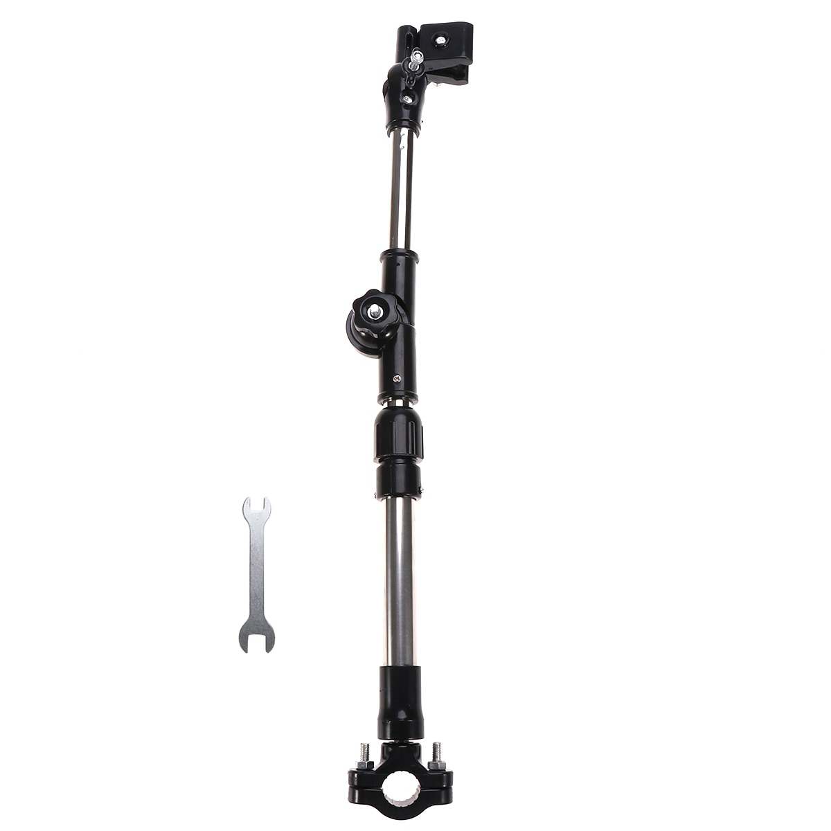 Soporte de paraguas extensible ajustable para exteriores, montaje para cochecito, bicicleta eléctrica, andador, silla de rueda