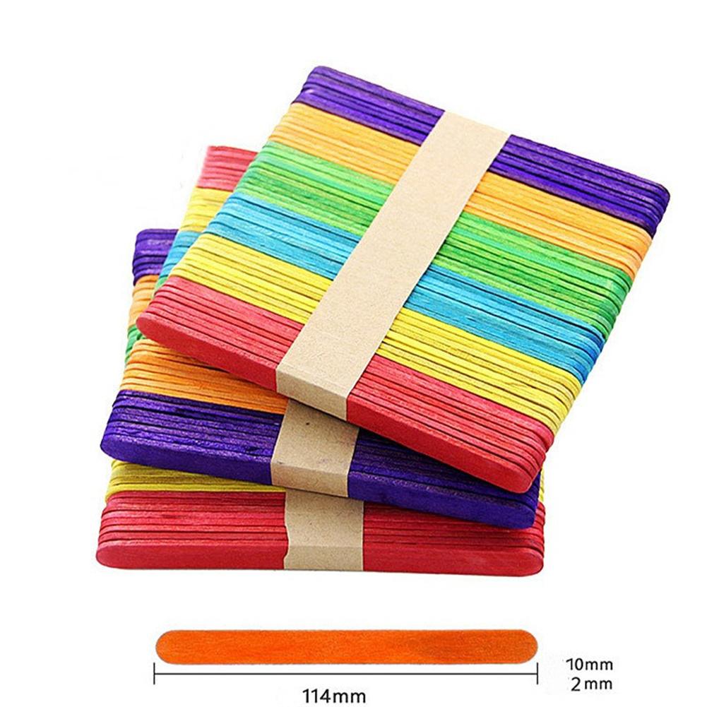 Bâtonnets à glace en bois, 50 pièces/lot, bâtonnets à glace faits à la main, pour fête, événement