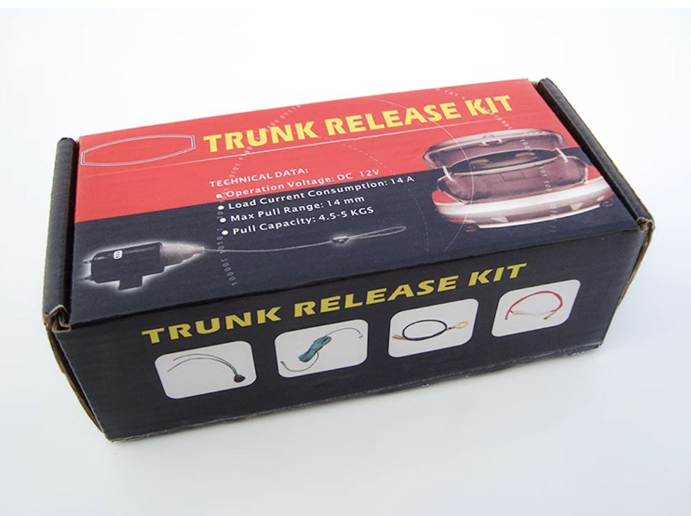 Kit de liberación de maletero de coche Universal, caja trasera automática, abridor de maletero, motor eléctrico con instrucciones en inglés