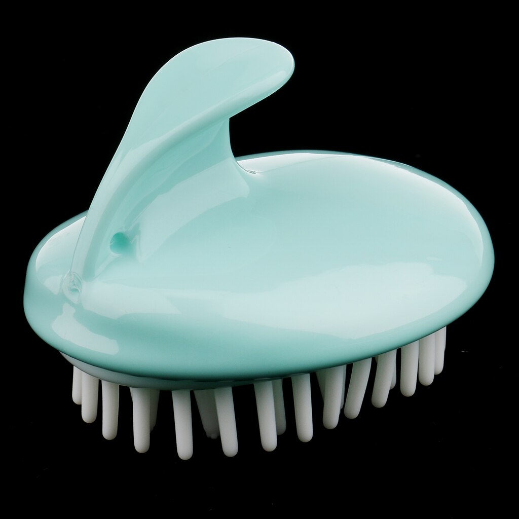 2 uds champú cuero cabelludo masaje cepillo de silicona peine de goma de Anti-deslizamiento cepillo de pelo para ducha circulación del cuero cabelludo