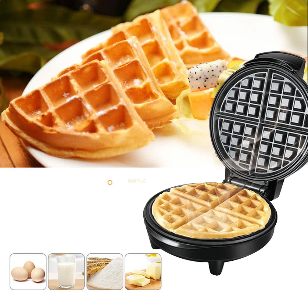 3-Minuut Wafel Maker Ontbijt Brood Sandwich Maker Verstelbare Temperatuurregeling Elektrische Bakpan Wafel Machine