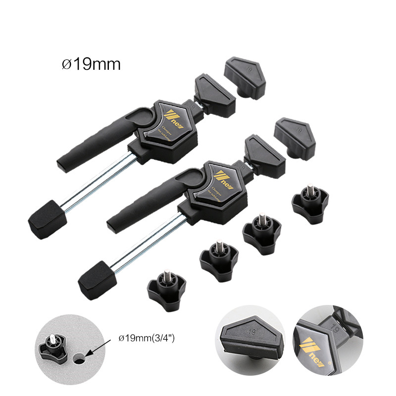 Workbench Dog Holes Quick Acting Hold Down Clamp Adjustable Fast Fixed Clip Fixture for Woodworking Benches 19/20MM Hole Tool: Style A 19mm
