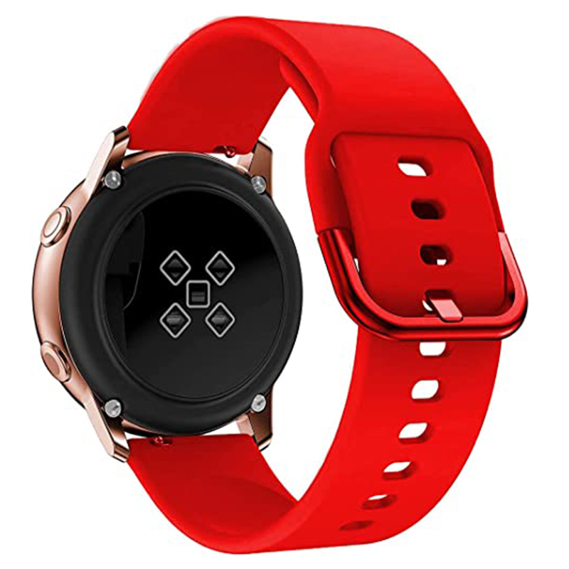 20mm/22mm- reim til amazfit gts /2/2e/3/4 gts 2 mini/gtr 4/3/ pro /47mm/ gtr 2/2e/ stratos 2/3 silikonarmbånd amazfit bip klokkerem: Xs / Rød