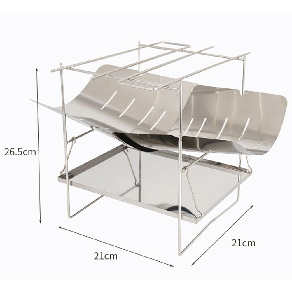 Outdoor Barbecue Rack Ultra Light Incinerator Foldable Camping Bonfire Barbecue Grill Easy Storage Wood Stove Fire Station Rack