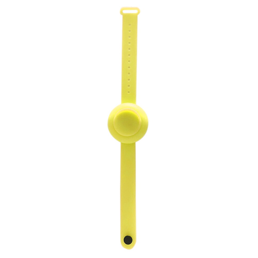 Adult Kid Hand Sanitizer Hand Belt Washing Gel Alcohol Dispensed Bracelet Silicone Watchbands Beak Bottle Dispenser Pumps: Yellow