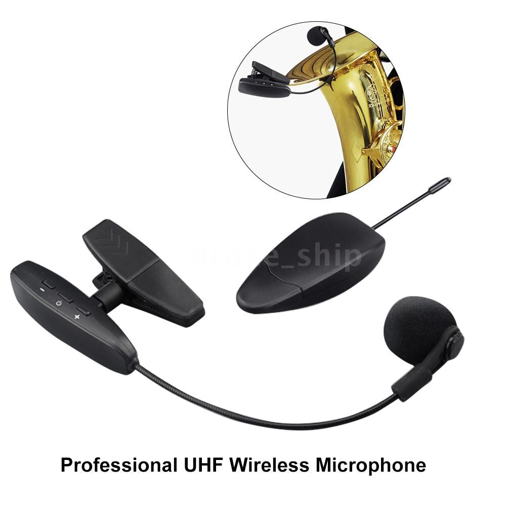 Professionele Uhf Draad-Minder Saxofoon Microfoon Messing Instrument Microfoon Voor Sax Franse Hoorn Trompet Trombone Klarinet