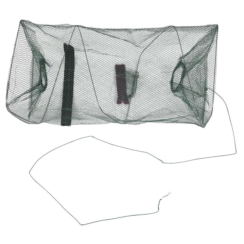 1Pcs Foldable Crab Fishing Bait Trap Cast Dip Net Cage & 3Pcs ANTI-TANGLE RIG TUBE 3 COLOURS CARP HAIR RIGS HOOKS