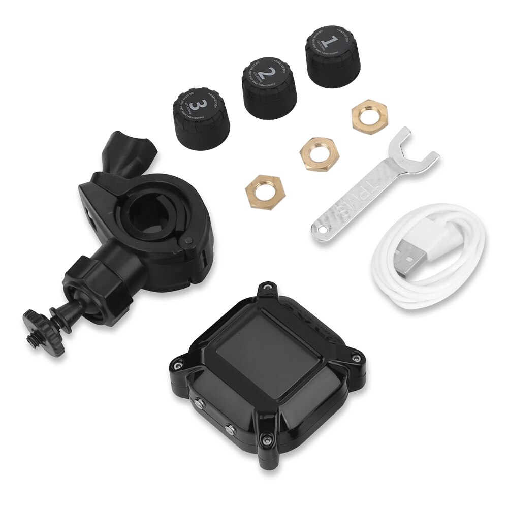 Däcktrycksövervakningssystem lastbil tpms däcktrycksövervakning 8.0 bar usb 6 st sensor runda fordon explosionssäkra: 3 sensorer