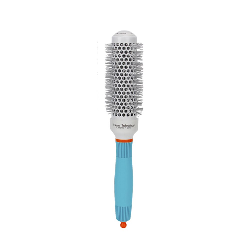 Round Blue Hair Brush Ceramic Ion Hairbrush Comb Salon Hair Styling Tools: 4 X 27 cm