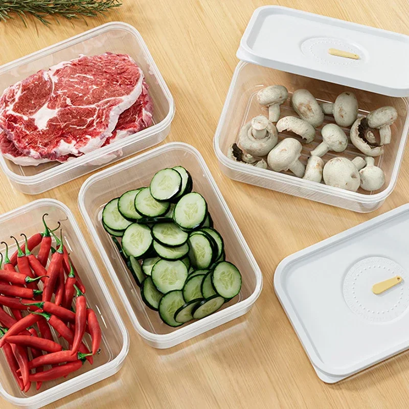 Stackable Airtight Food Containers Clear Cheese Meat Keeper Box Refrigerator Safe for Salami Turkey Sausage Deli Storage