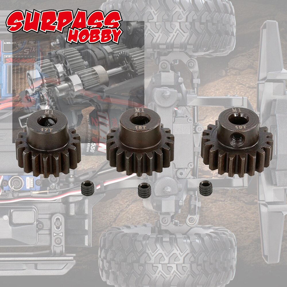 Overtreffen Hobby 3Pcs M1 5Mm 11T-13T/14T-16T/17T-19T/20T-22T/23T-25T/26T-28T Pinion Motor Gear Voor 1/8 Rc Buggy Auto Monster Truck