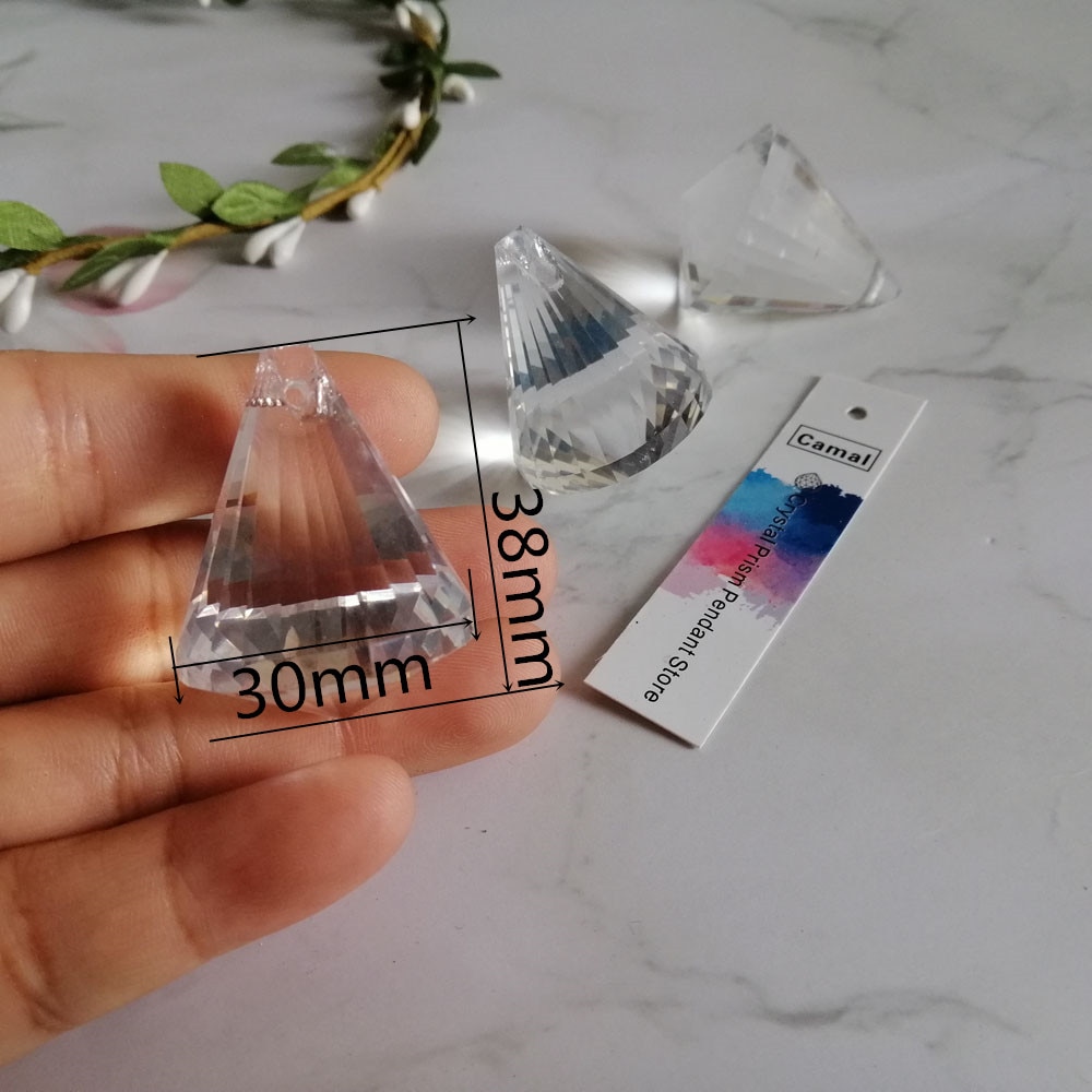 Camal 2 kpl 30mm/1.18 tuuman timanttipallo kristalli lasi riipus prisma lampun valaistuksen osat riippuvat kattokruunu verho hääsisustus