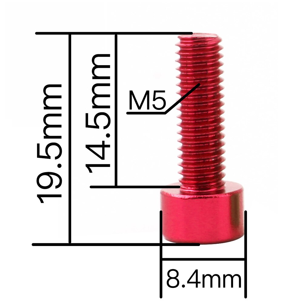 10pcs Water Bottle Holder Screw Bicycle Bottle Bolt Aluminum Alloy Hex Socket Screws Cycling Accessories Bike Repair Tool