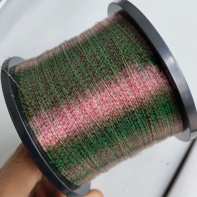 Super Sterke 1000 M Spikkel Karper Vislijn Draad Lijn 3D Onzichtbare Camouflage Nylon Rubber Draad Vislijn Algen Lijn