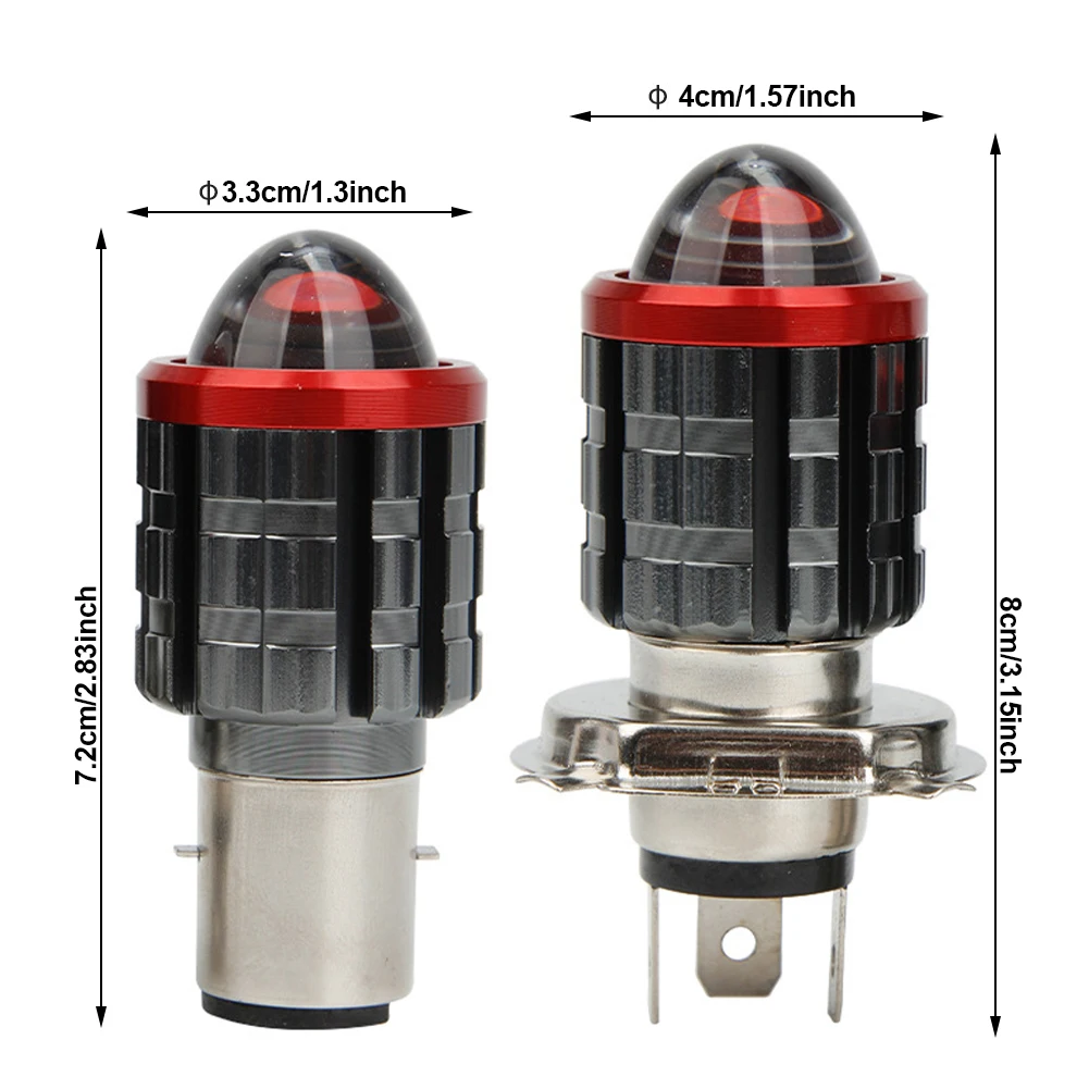Aluminium H4 LED Motorrad H6 LED Motor- Scheinwerfer Weiß Gelb Glühbirne Objektiv Farn Abblendlicht Stecker & abspielen Lampe Motorrad Lampe Rolle