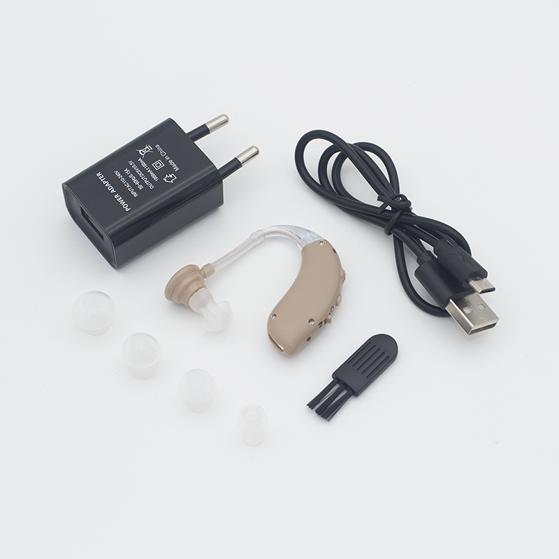 Usb draagbare oplaadbare hoortoestellen draadloze bluetooth-versterker achter het oor voor ouderen oorverzorging s -25a
