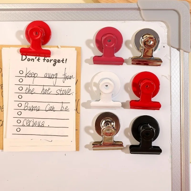 20/1PC Metal Magnetic Refrigerator Clips Magnet Grip Fridge Clips Heavy Duty Magnetic Clip for Whiteboard Magnets Photo Displays