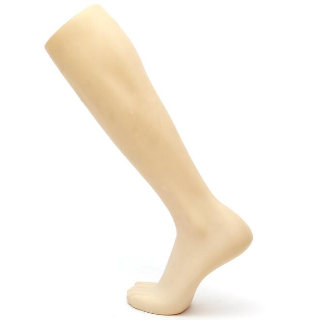 3style plasitc manikin foot Male mannequin foot for Sock Display,white back skin color Glossy 1pc Leg mannequin M00544: 3