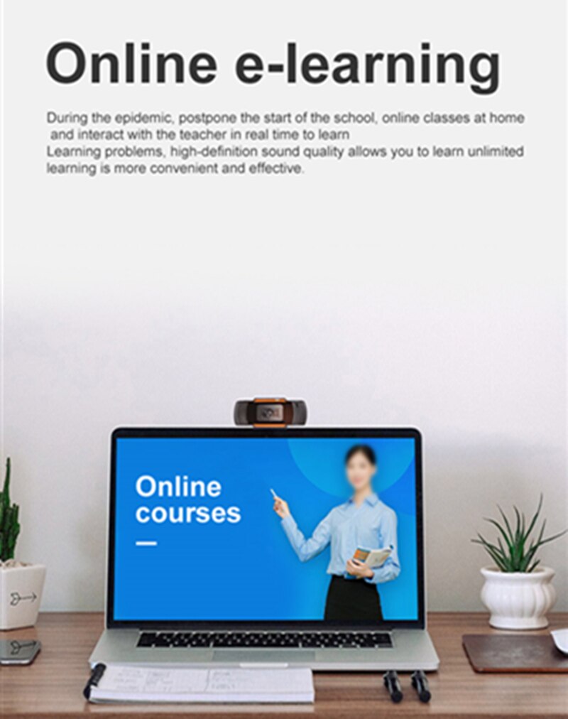 1080P Webcam USB Computer Network Live Camera Network Camera Auto Focusing 45 Degrees Rotatable With Mic Web camera For Laptop