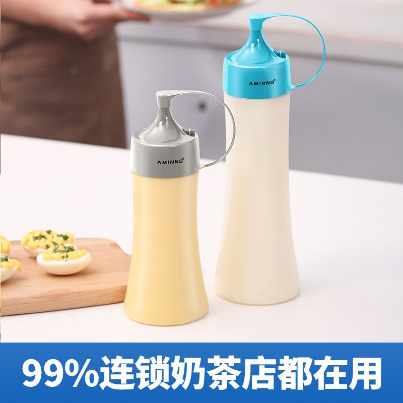 400ML Squeeze Bottle Commercial Pointed-mouthed Sauce Tomato Salad Honey Container