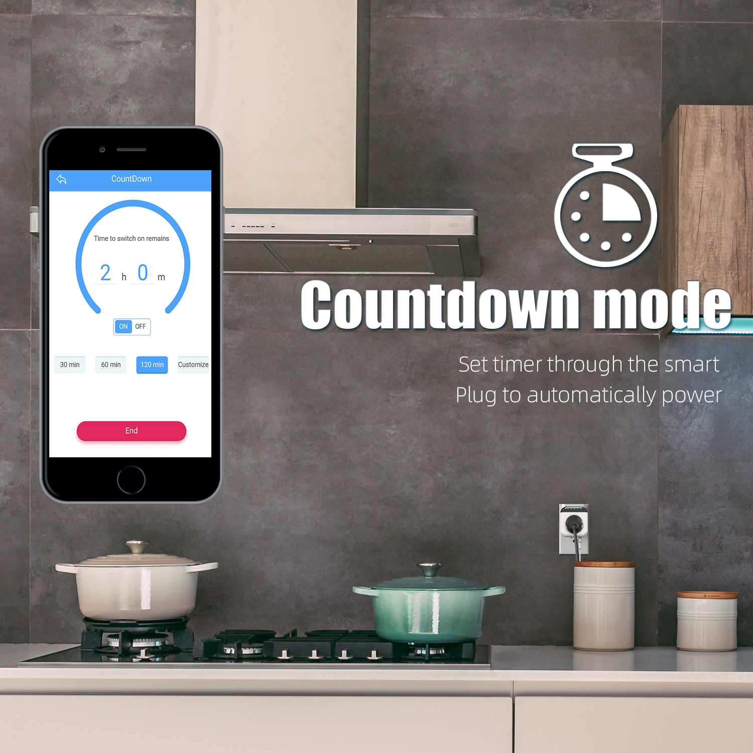 Nashone Termostato WiFi smart socket Thermostat,Timing Countdown,Power Meter Work with Android Smart Temperature Control System