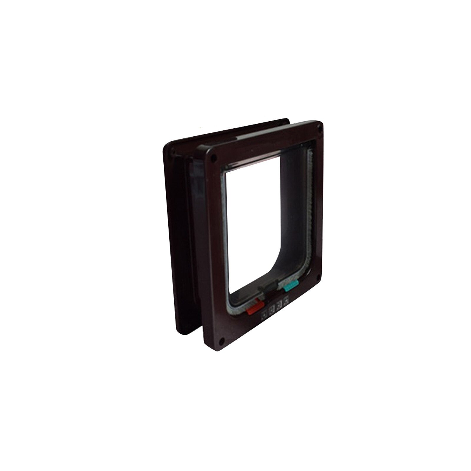 40 # chien maison porte chien porte Abs matériel plastique porte ouverture Installation Push-pull visuellement Transparent portes rampes: Brown  / XL