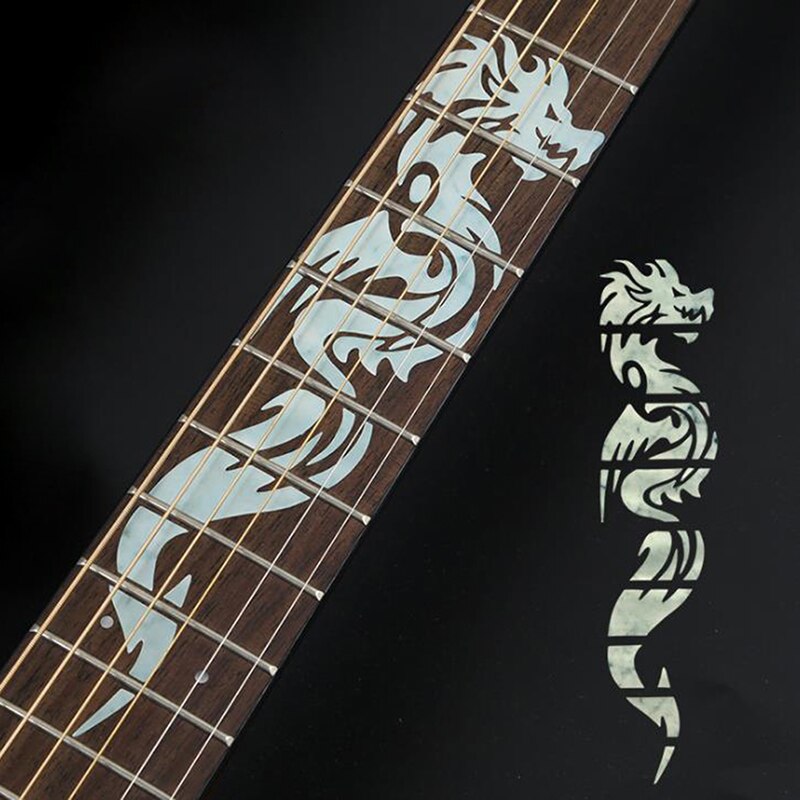 1 unidad de diapasón de guitarra pegatinas para mástil de guitarra PVC pegatinas decoración para guitarra: C