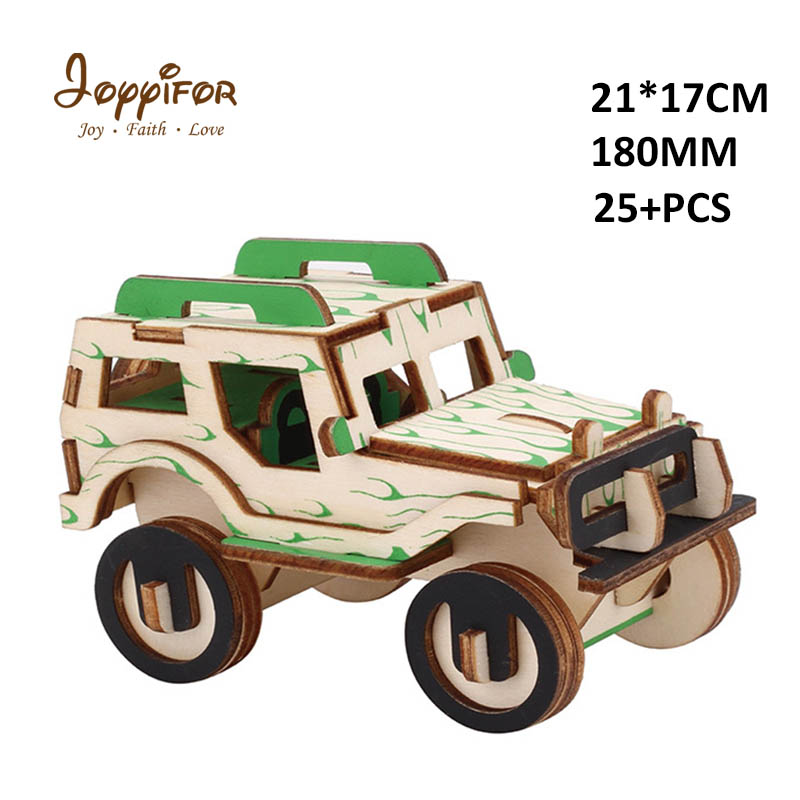 3D personality Wooden three-dimensiona Sports car, racing carDIY simulation model children's educational toys: Dark Khaki