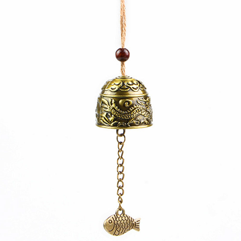 Fengshui Windspiele Garten Glocke Gute Glück Hängen Ornament Antike Drachen Bronze- Fisch Jahrgang Segnen Hause Handwerk