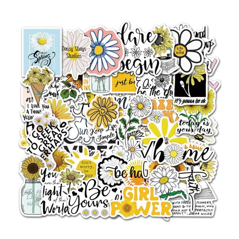 Inspirational Stickers Voor Hydro Kolven, 50 Pcs Motivatie Stickers Voor Tieners, Meisjes. Waterdichte Pvc Sticker Voor Laptop